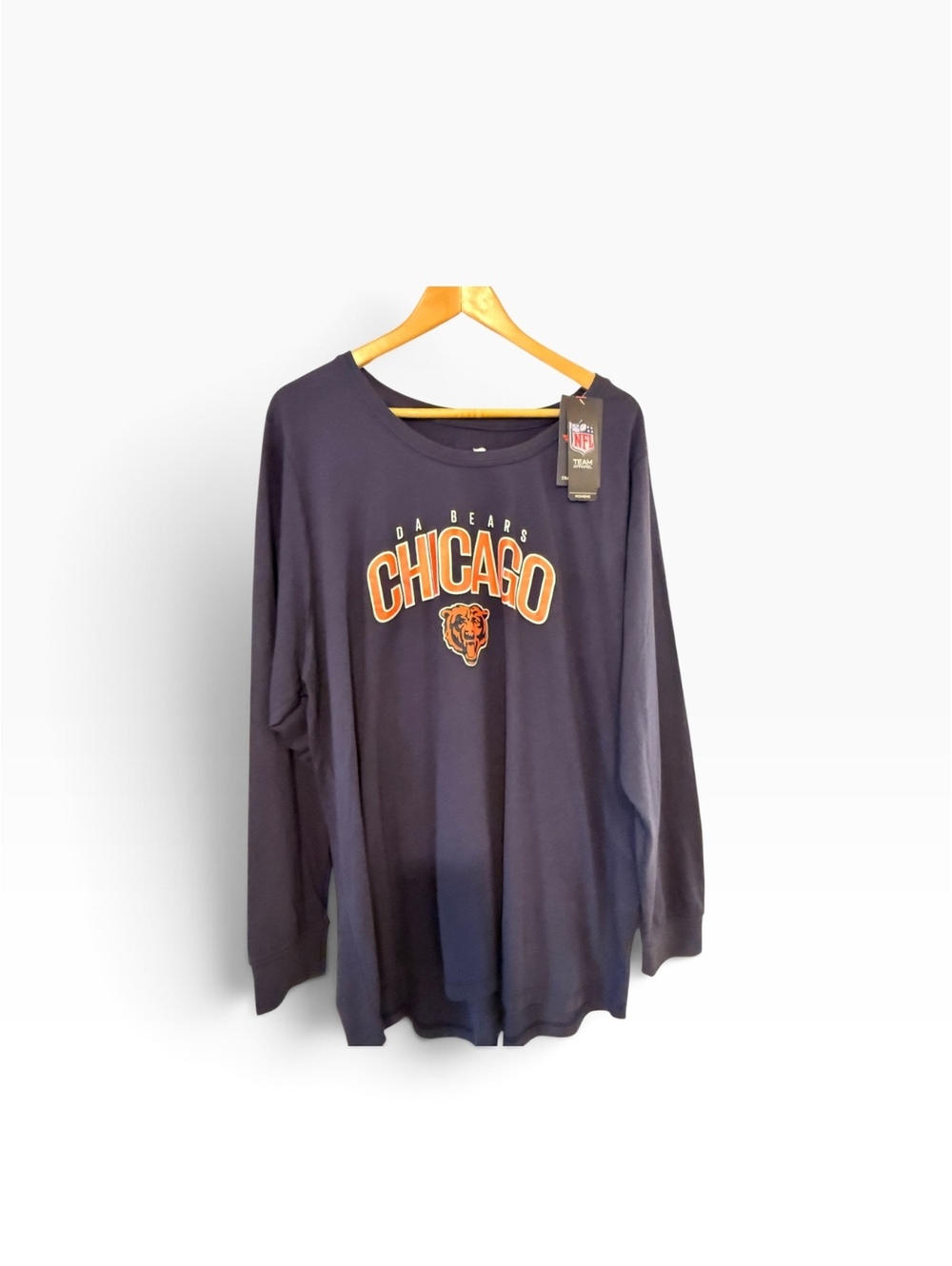 New Fanatics Chicago Bears football da bears blue long sleeve tshirt size 4X